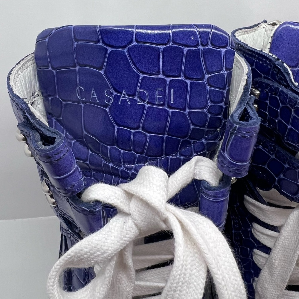 Casadei Embossed Platform Sneakers - image 4